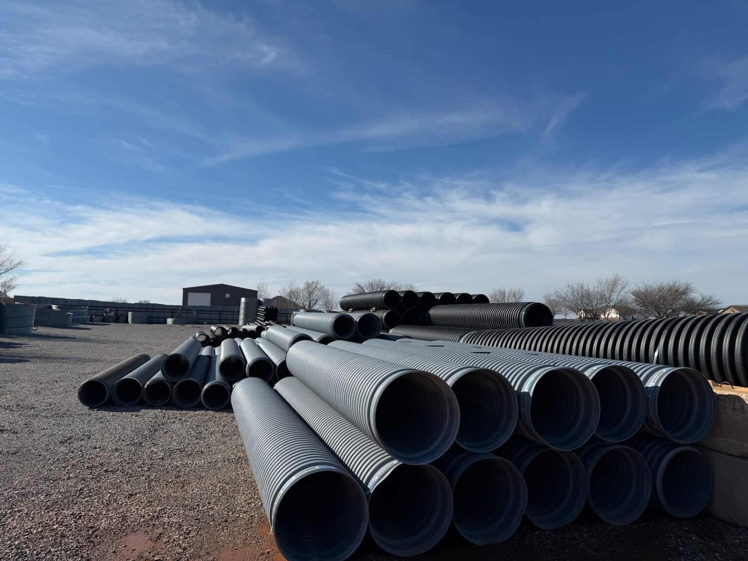 Bulk corrugated steel culvert pipe supply — Tinhorns R Us, Tuttle Oklahoma